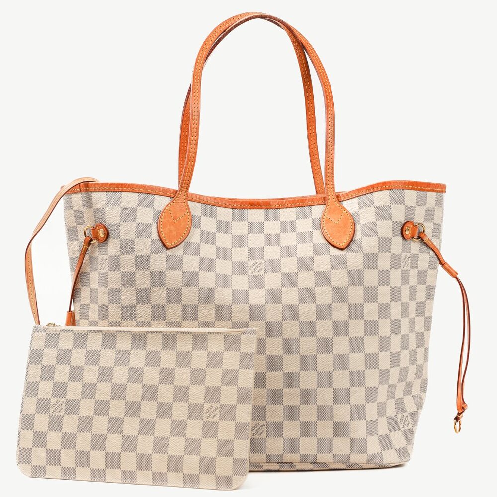 Louis Vuitton Neverfull MM Damier Azur Canvas Tote